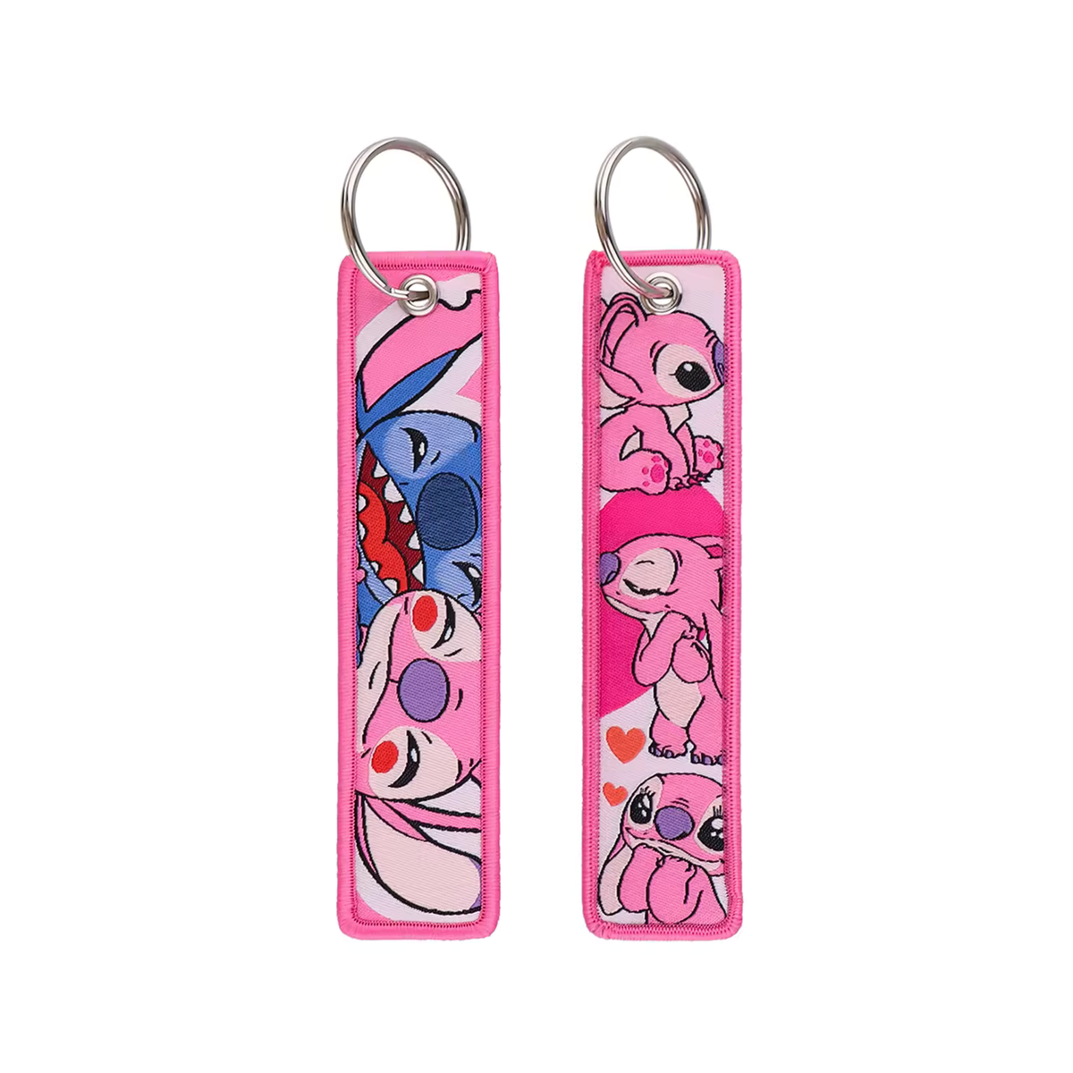 Stitch & Angel Keychain
