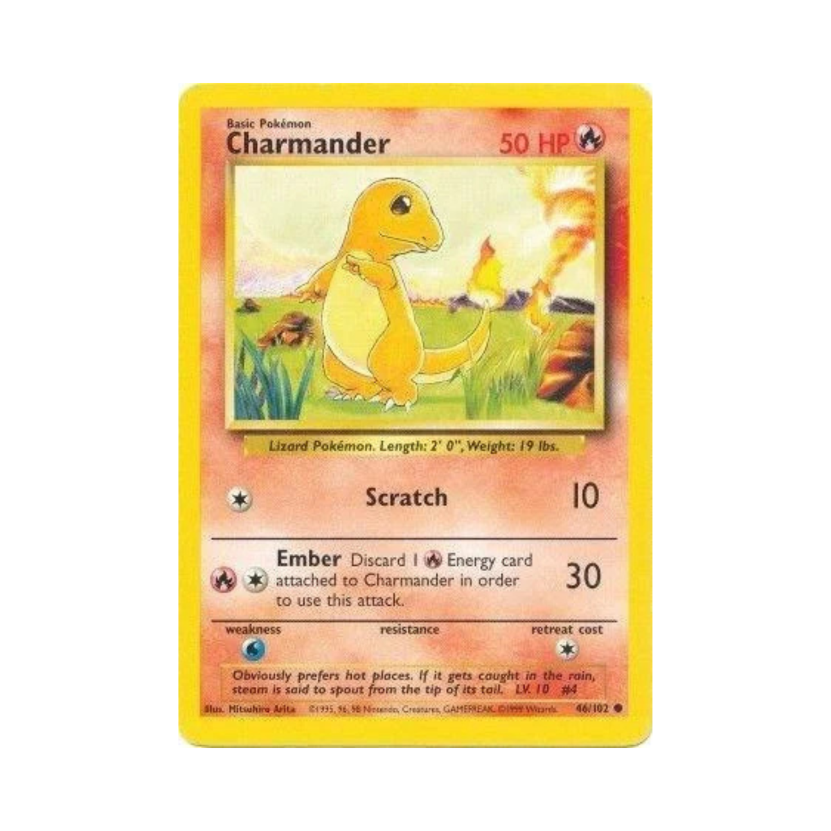 Charmander 46/102 Base Set Common Near Mint