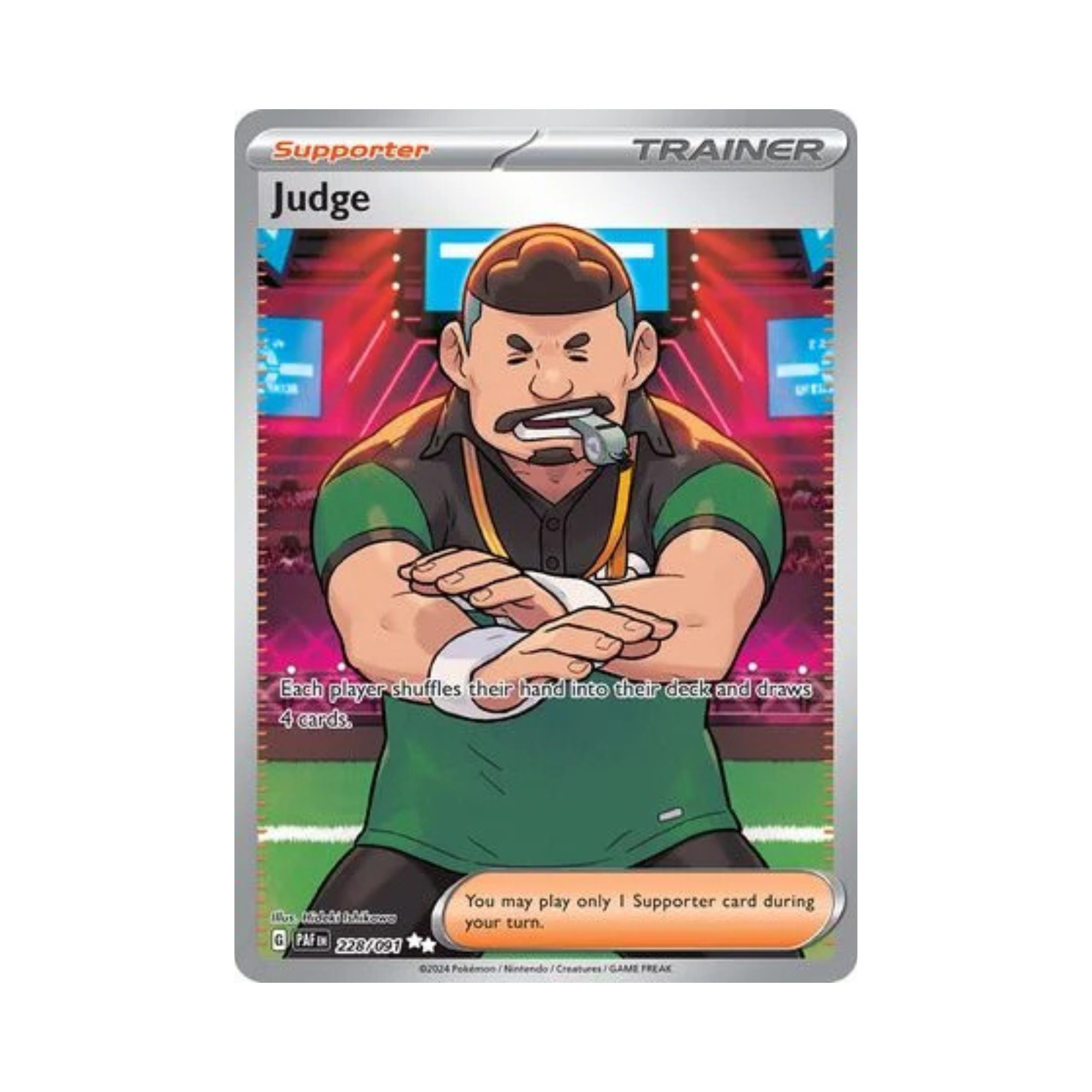 Judge 228/091 Paldean Fates Full Art Near Mint