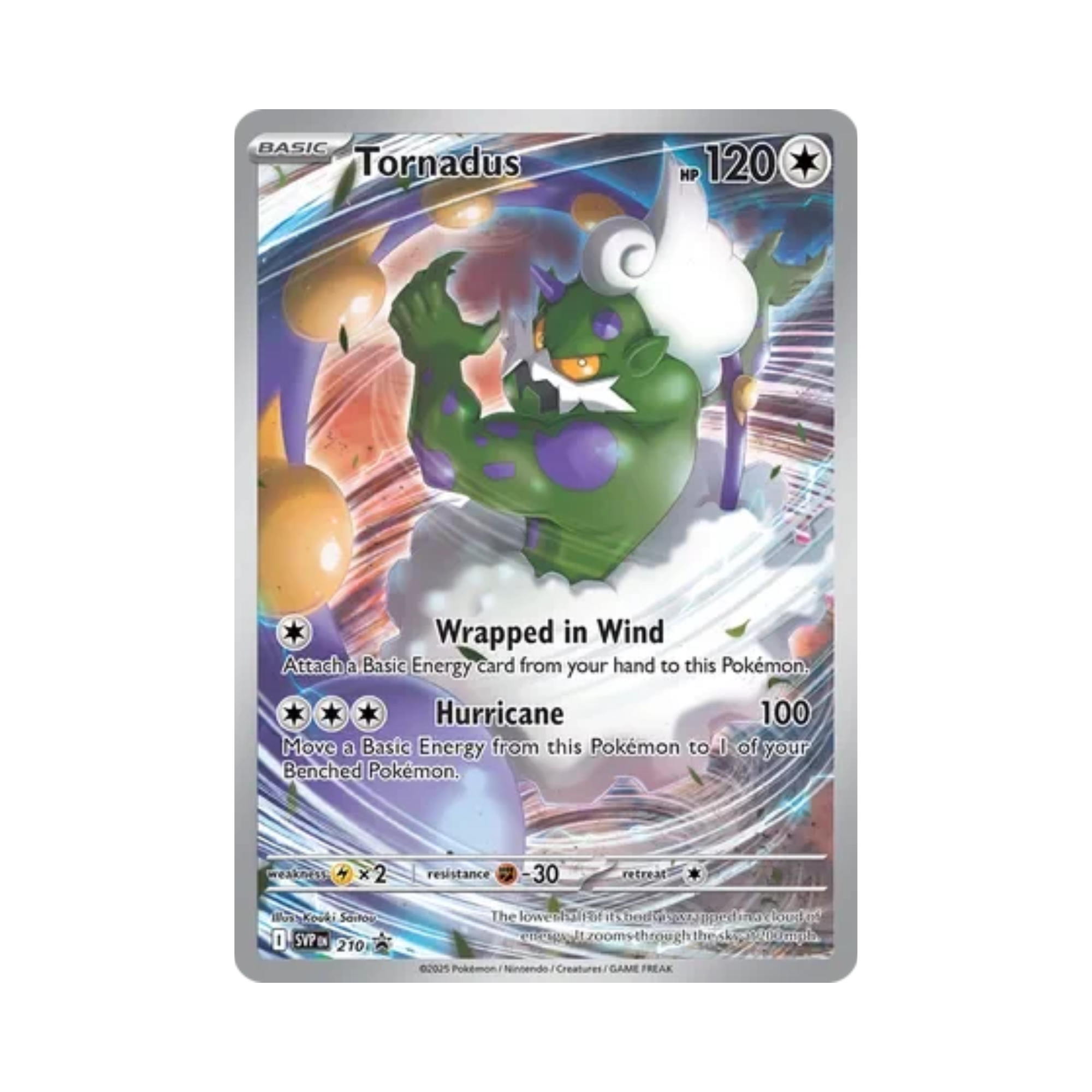 Tornadus 210 Illustration Rare Black Star Promo Near Mint