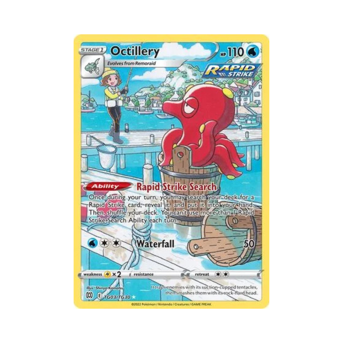 Octillery TG03/TG30 Trainer Gallery Art Rare Near Mint