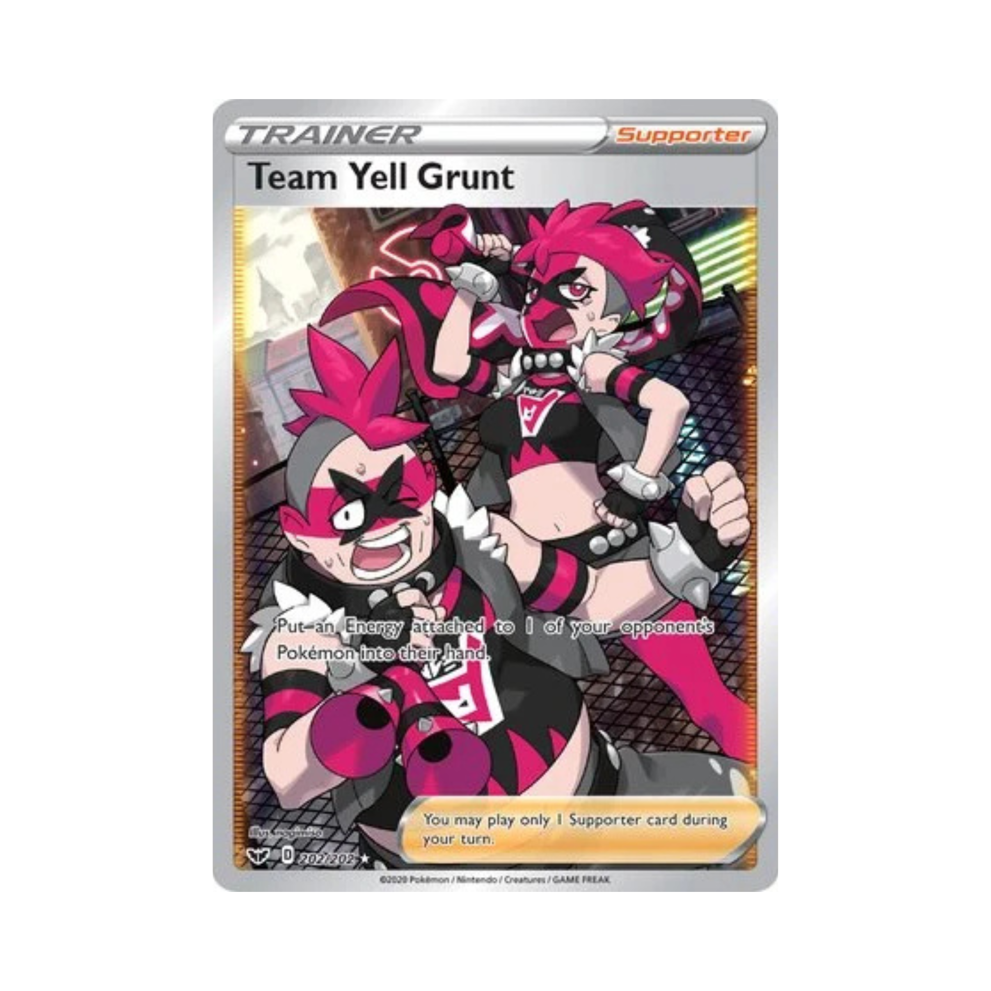 Team Yell Grunt 202/202 Sword & Shield Ultra Rare Near Mint